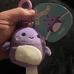 Squishmallows Axel The Purple Bug plush Keychain or clip on. 3.5” New